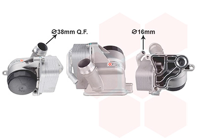 Oliekoeler, motorolie Van Wezel 06013779