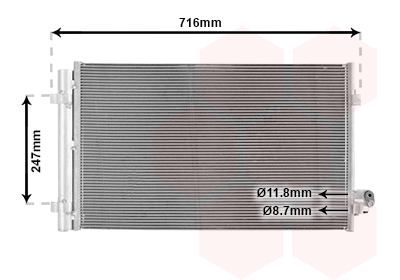 Airco condensor Van Wezel 06015703