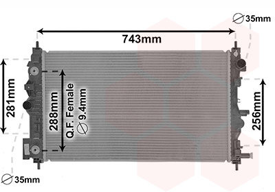 Radiateur Van Wezel 08002046