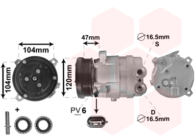 Airco compressor Van Wezel 0800K054