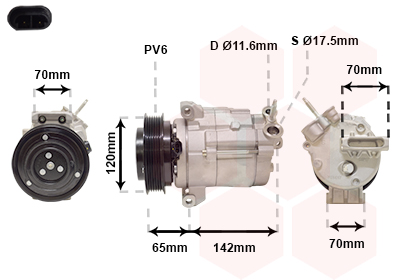 Airco compressor Van Wezel 0800K063