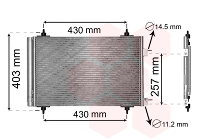 Airco condensor Van Wezel 09005230