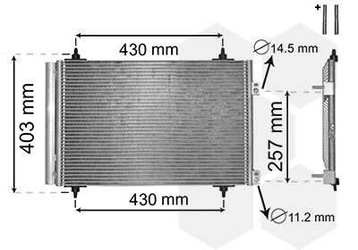 Airco condensor Van Wezel 09005231