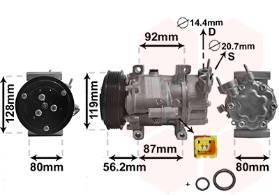 Airco compressor Van Wezel 0900K214