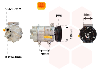 Airco compressor Van Wezel 0900K253