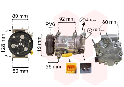 Airco compressor Van Wezel 0900K255