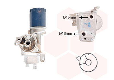 Oliekoeler motorolie Van Wezel 09013727