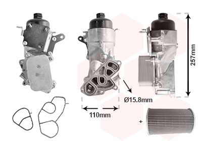 Oliekoeler motorolie Van Wezel 09013729