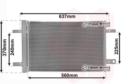 Airco condensor Van Wezel 09015702