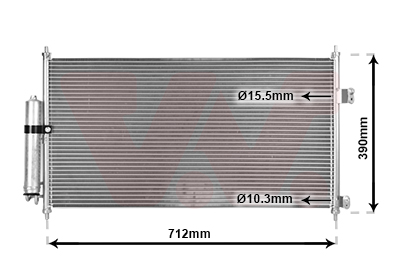 Airco condensor Van Wezel 13005263