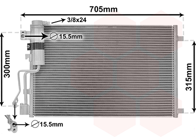 Airco condensor Van Wezel 13005283