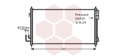 Airco condensor Van Wezel 13005325