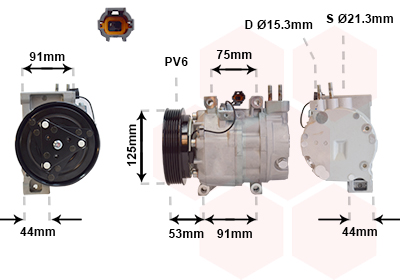 Airco compressor Van Wezel 1300K259