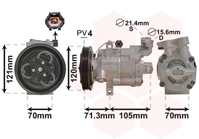 Airco compressor Van Wezel 1300K306