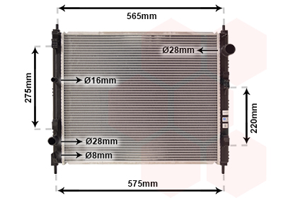 Radiateur Van Wezel 13012710