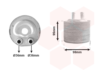 Oliekoeler motorolie Van Wezel 13013700