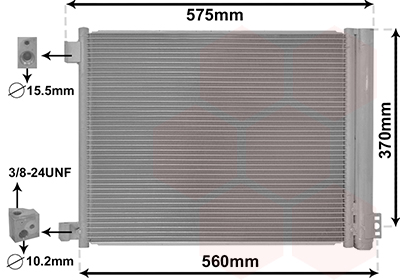 Airco condensor Van Wezel 13015701