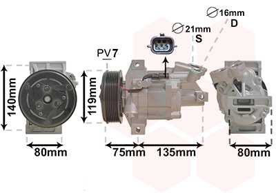 Airco compressor Van Wezel 1501K704