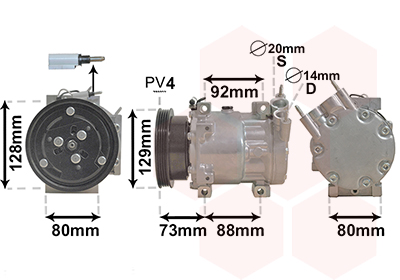 Airco compressor Van Wezel 1501K705