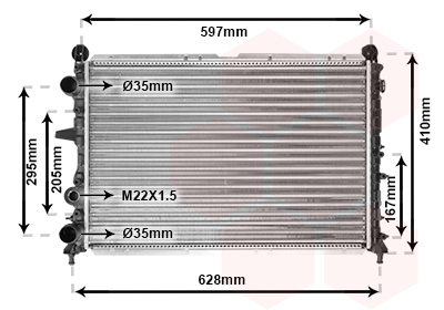 Radiateur Van Wezel 17002096