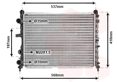 Radiateur Van Wezel 17002109