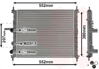 Radiateur Van Wezel 17002182