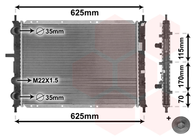 Radiateur Van Wezel 17002188