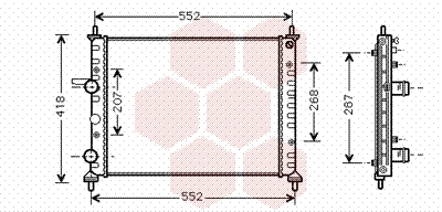 Radiateur Van Wezel 17002249