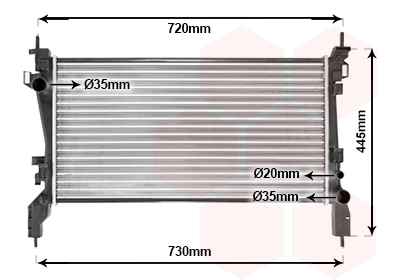 Radiateur Van Wezel 17002380