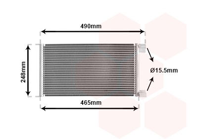 Airco condensor Van Wezel 17005223