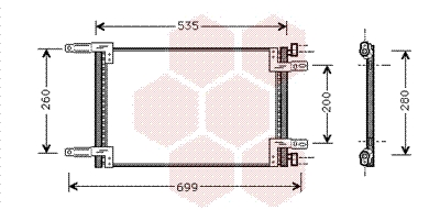 Airco condensor Van Wezel 17005248