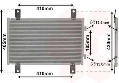 Airco condensor Van Wezel 17005302