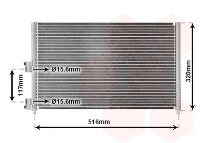 Airco condensor Van Wezel 17005303