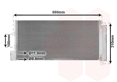 Airco condensor Van Wezel 17005356