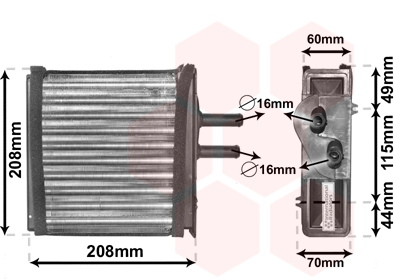 Kachelradiateur Van Wezel 17006150