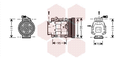 Airco compressor Van Wezel 1700K041