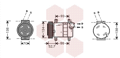 Airco compressor Van Wezel 1700K088