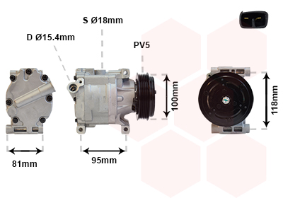 Airco compressor Van Wezel 1700K090