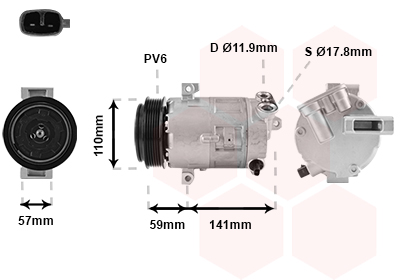 Airco compressor Van Wezel 1700K333