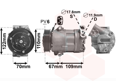 Airco compressor Van Wezel 1700K408