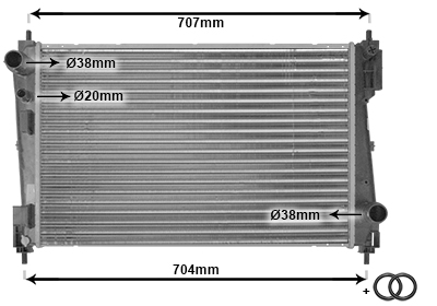 Radiateur Van Wezel 17012311