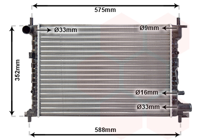 Radiateur Van Wezel 18002219