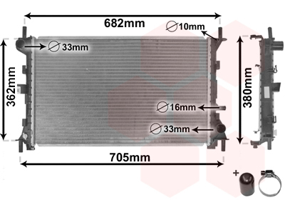 Radiateur Van Wezel 18002264