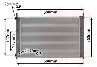 Radiateur Van Wezel 18002324