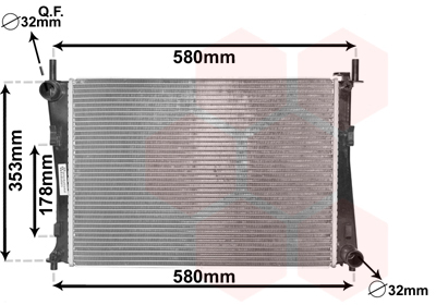 Radiateur Van Wezel 18002325