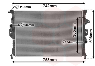 Radiateur Van Wezel 18002581