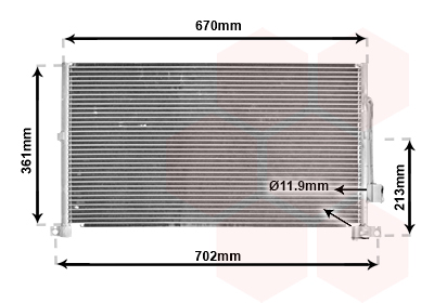 Airco condensor Van Wezel 18005302