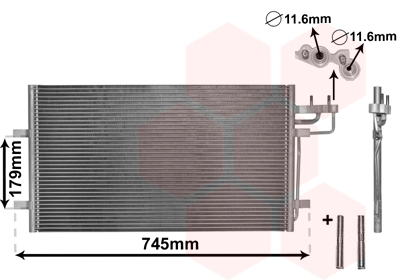 Airco condensor Van Wezel 18005367