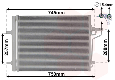 Airco condensor Van Wezel 18005488