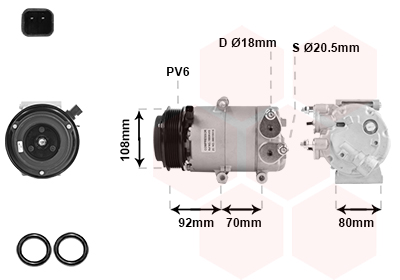 Airco compressor Van Wezel 1800K415